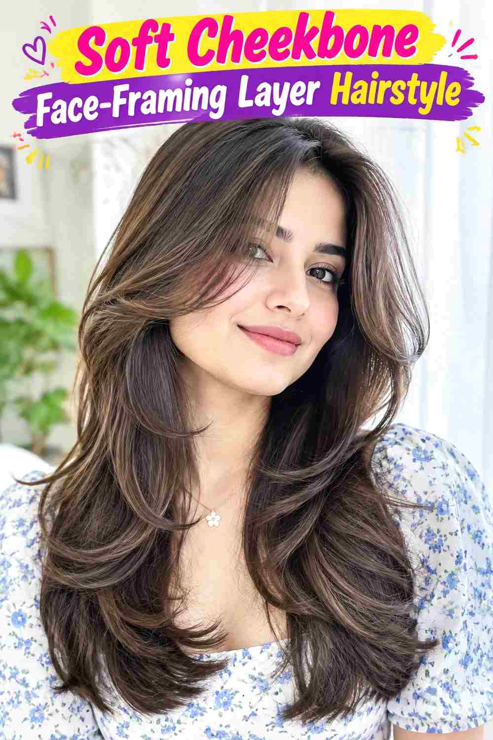 Soft Cheekbone Face-Framing Layer Hairstyle
