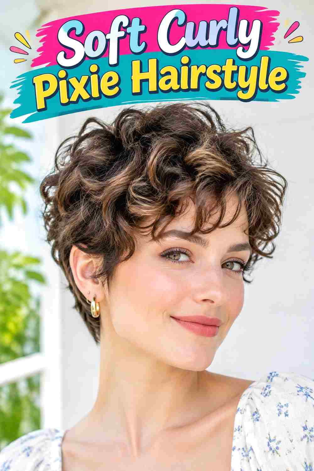 Soft Curly Pixie Hairstyle
