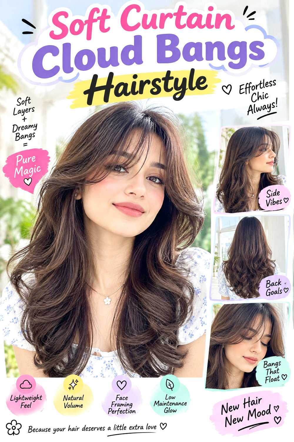 Soft Curtain Cloud Bangs Hairstyle ()