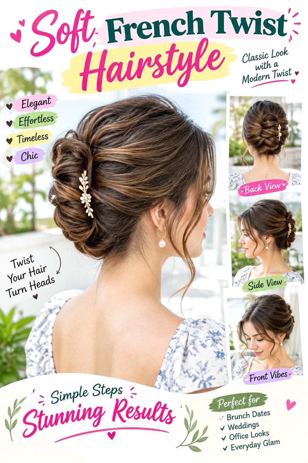 Soft French Twist Hairstyle ()