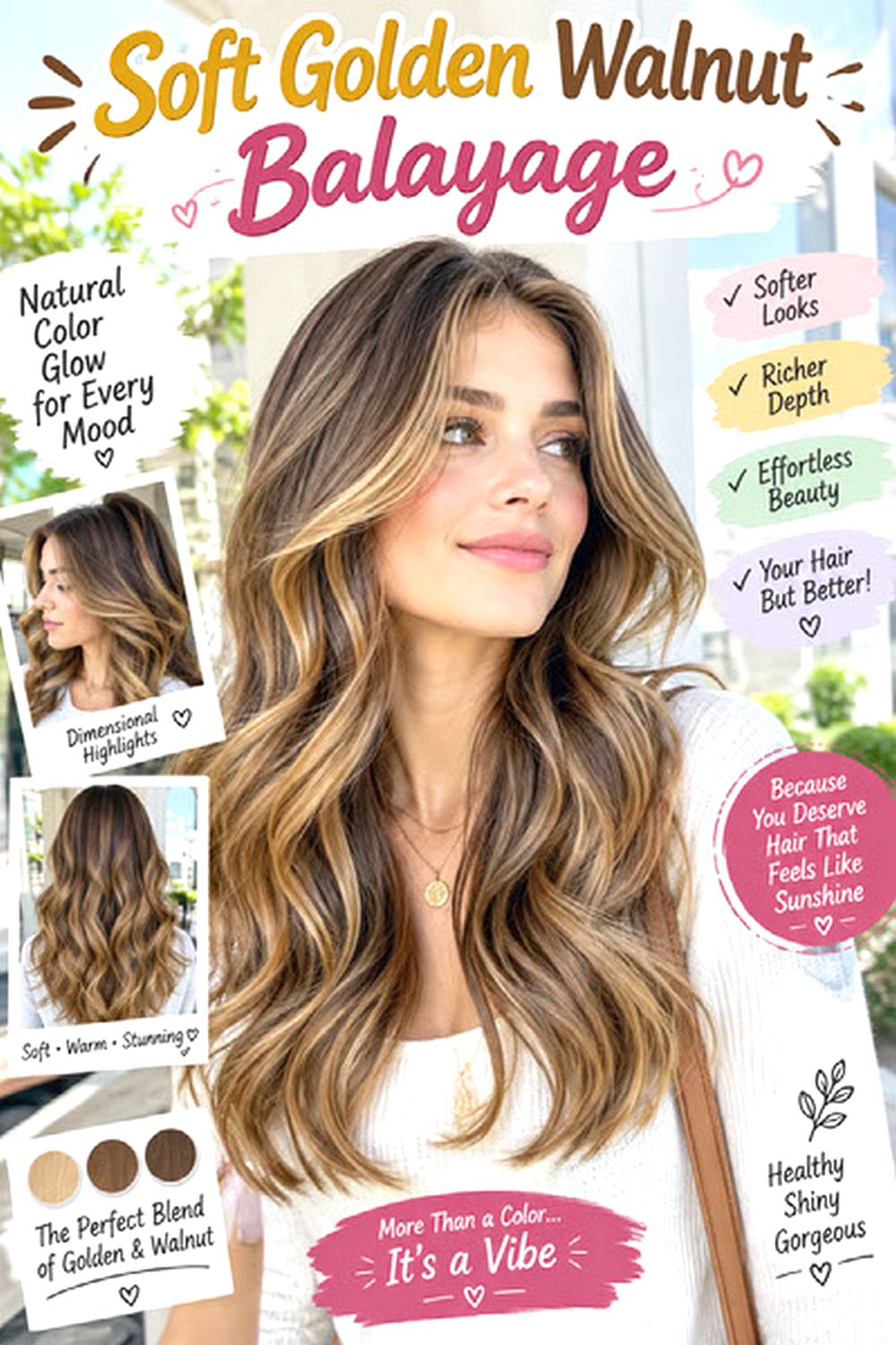 Soft Golden Walnut Balayage