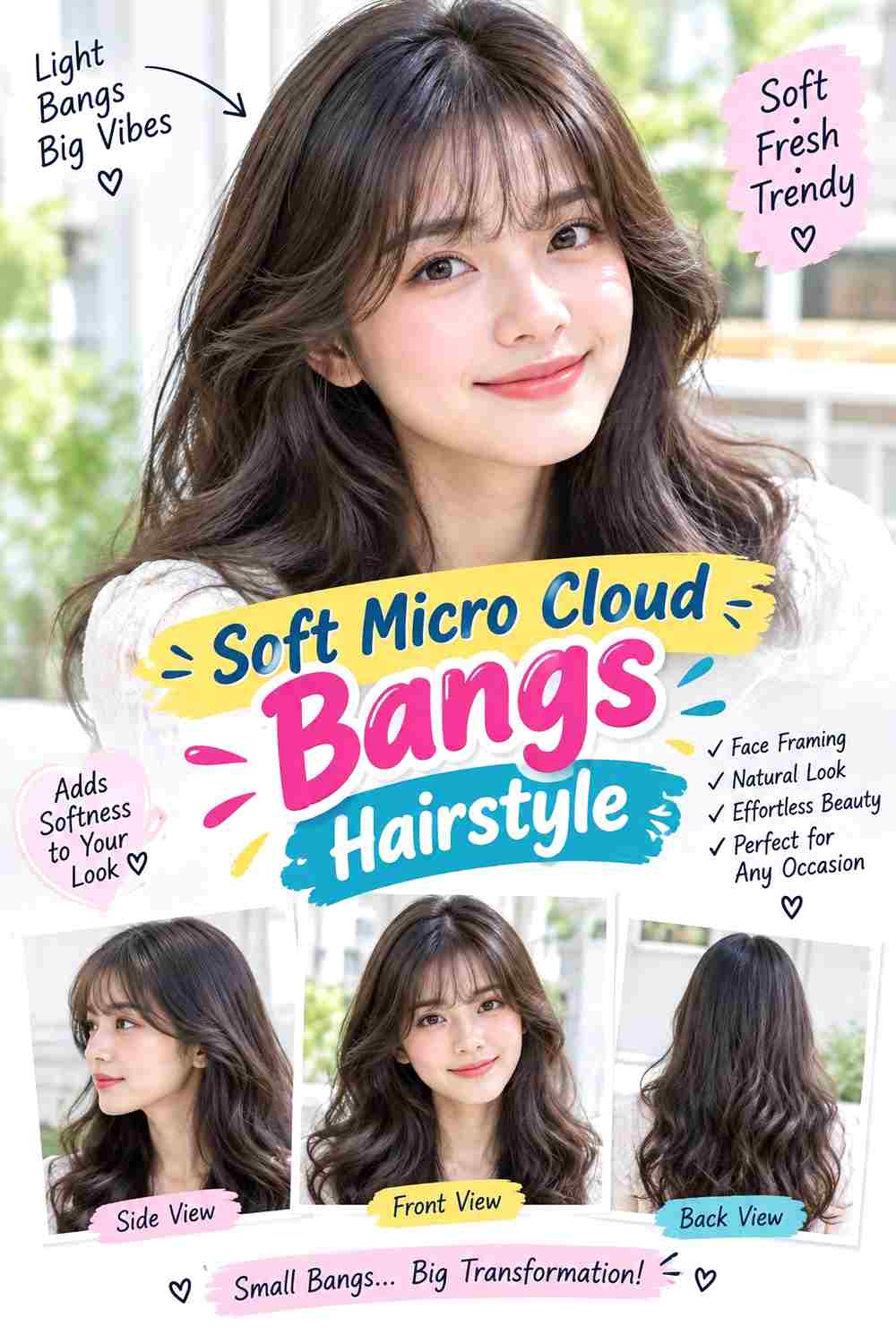 Soft Micro Cloud Bangs Hairstyle