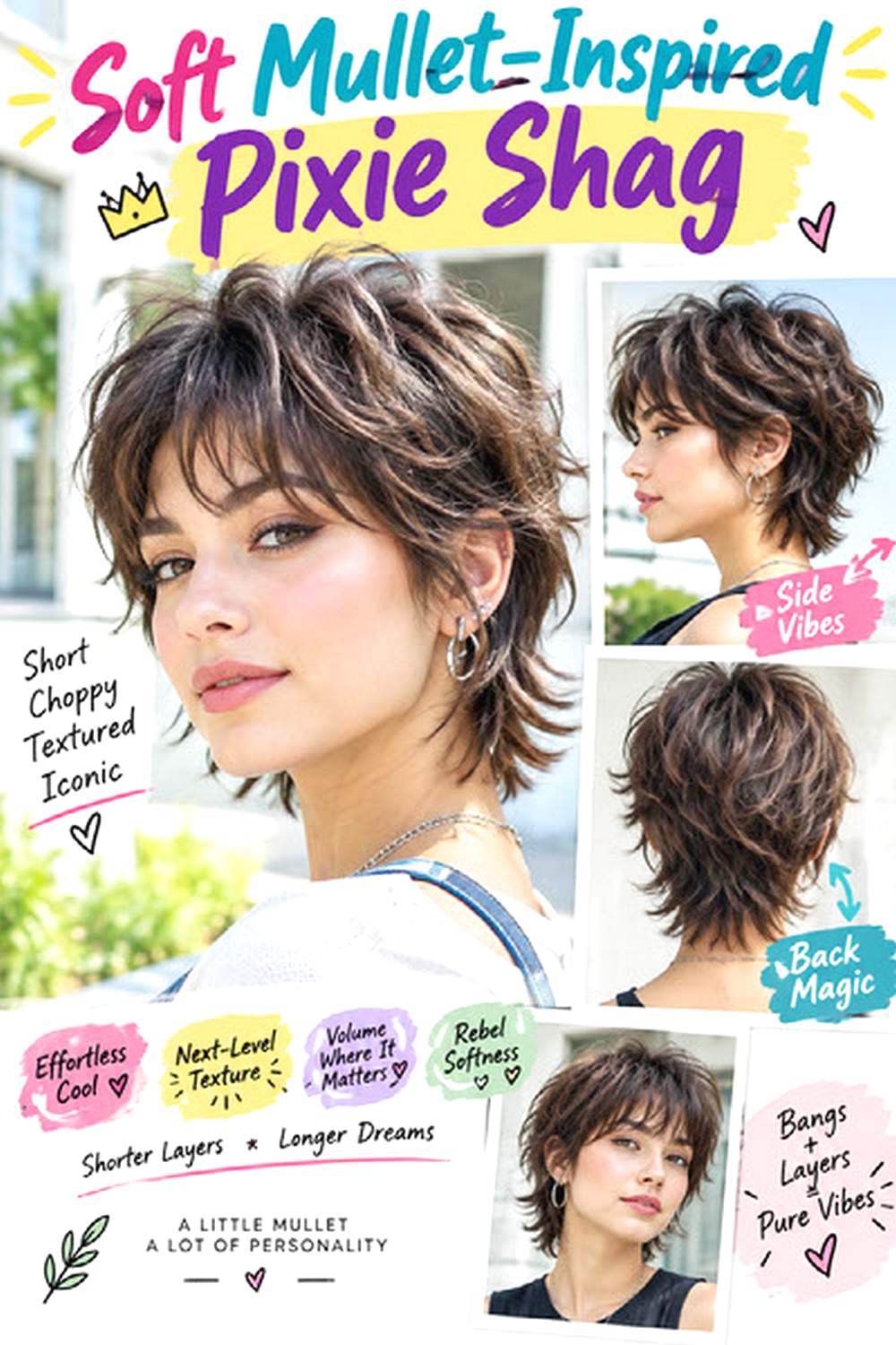 Soft Mullet-Inspired Pixie Shag