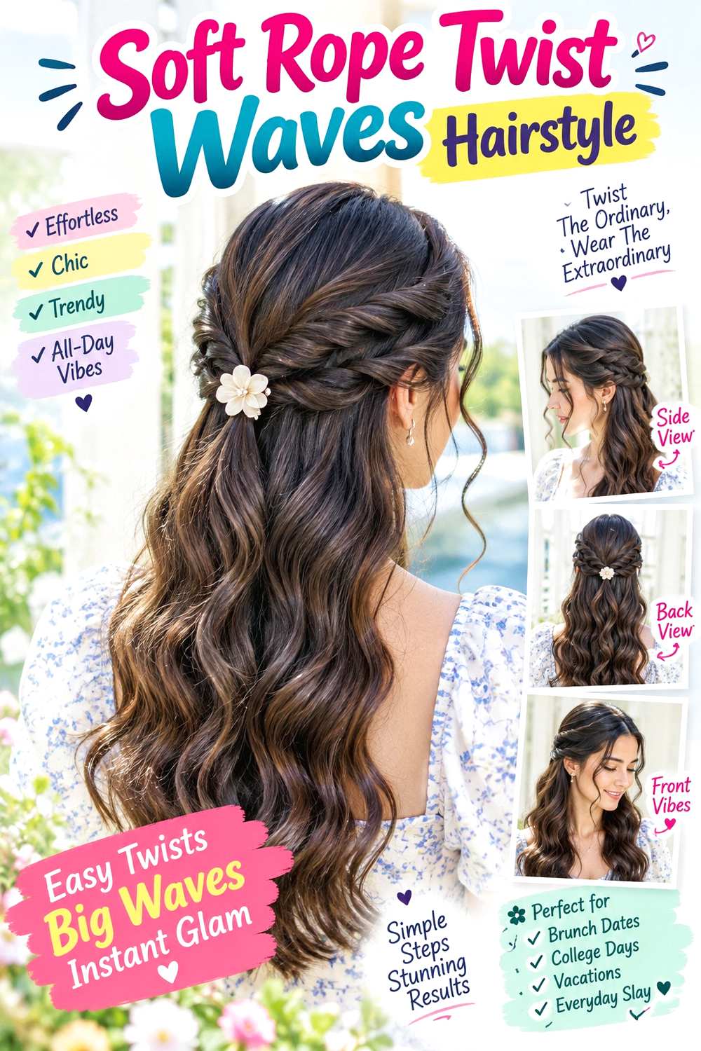 Soft Rope Twist Waves Hairstyle