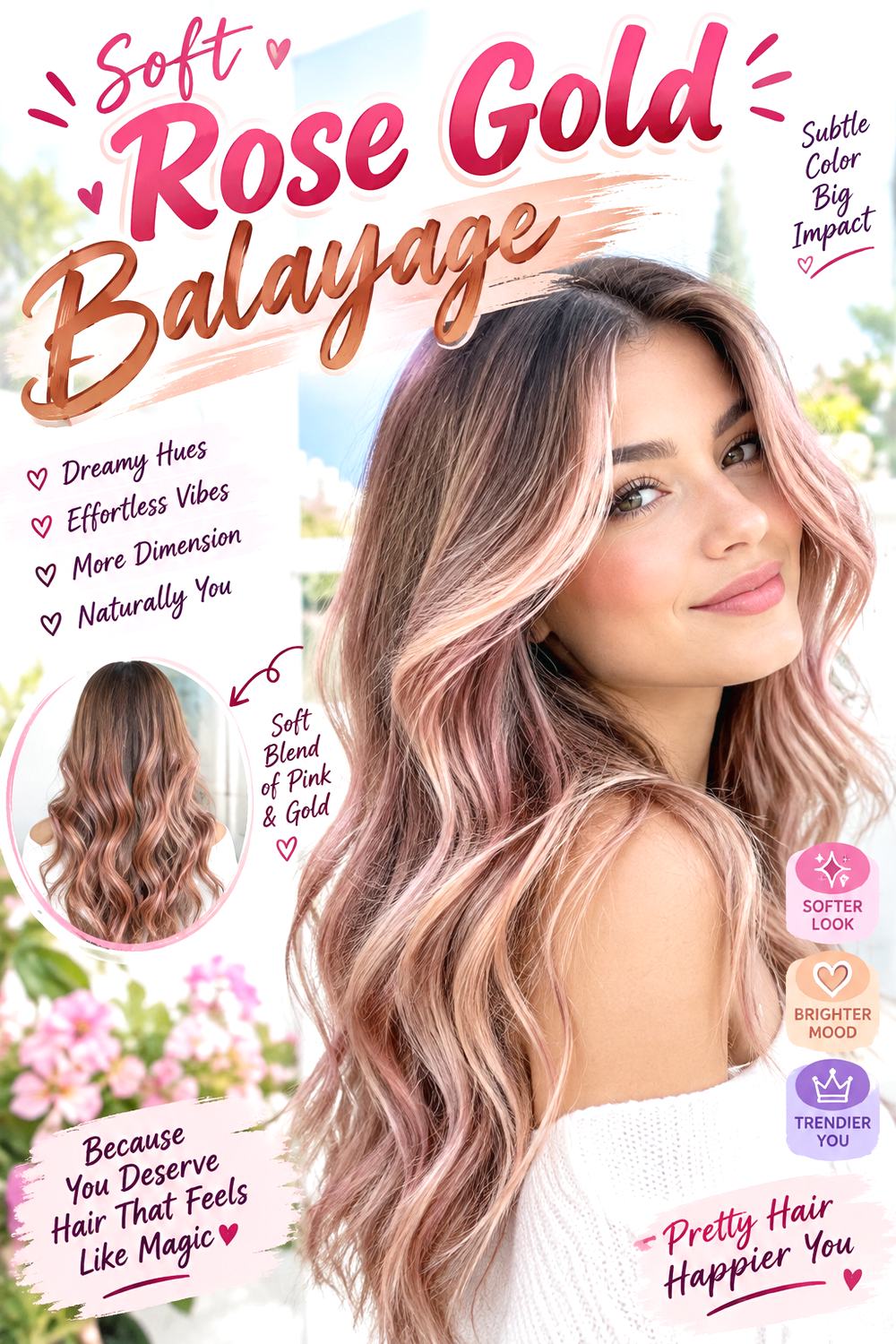 Soft Rose Gold Balayage