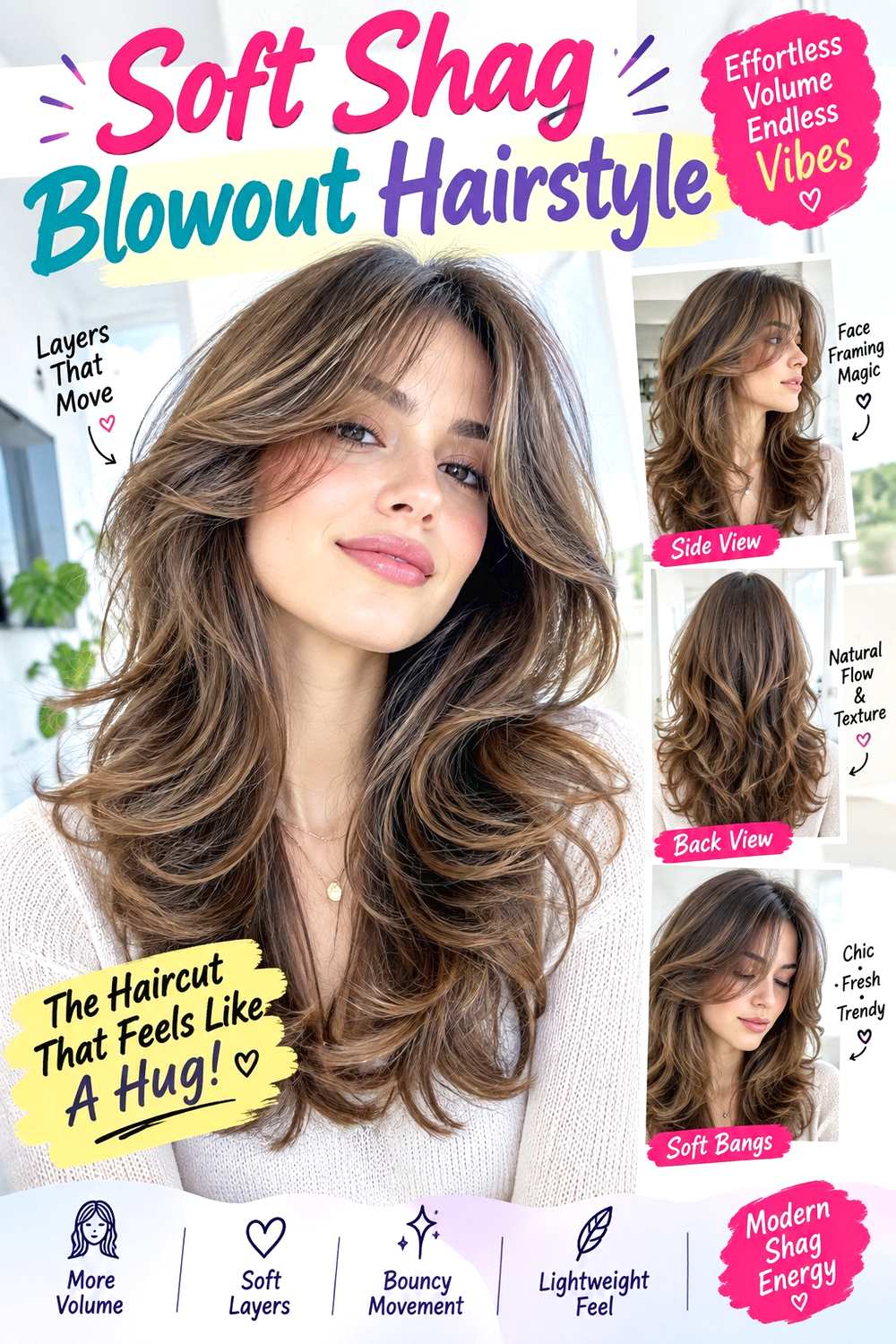 Soft Shag Blowout Hairstyle