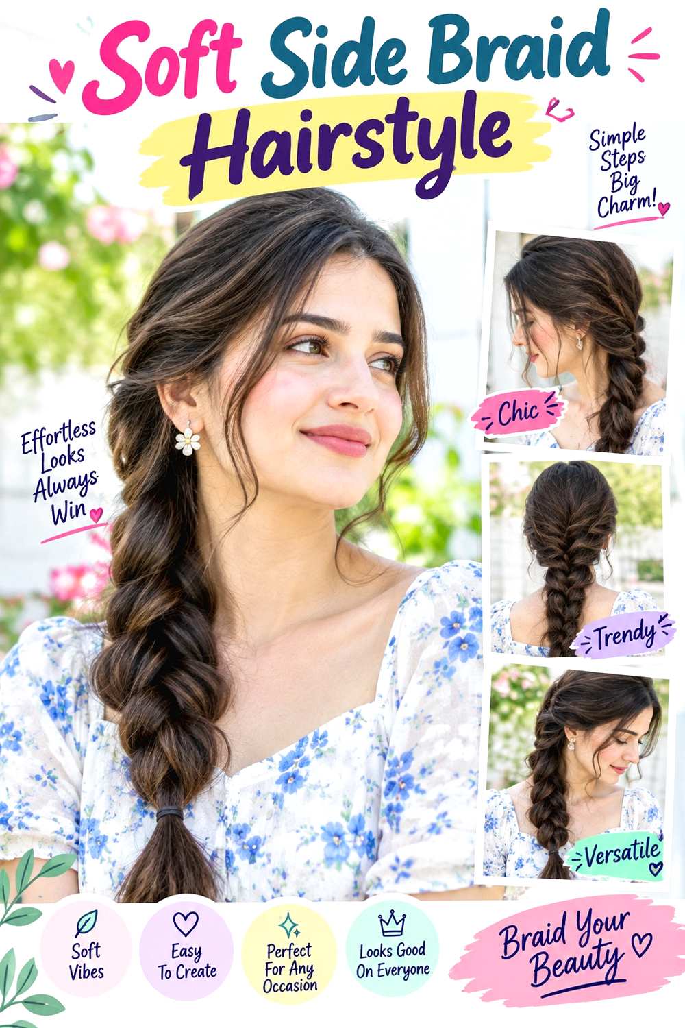 Soft Side Braid Hairstyle