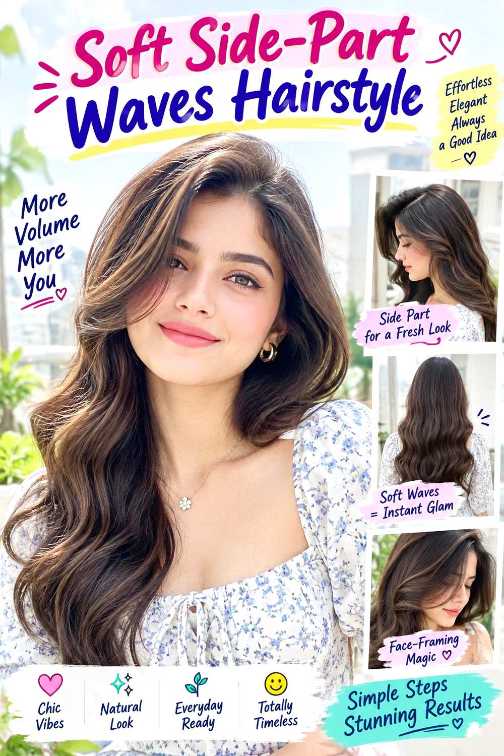 Soft Side-Part Waves Hairstyle ()