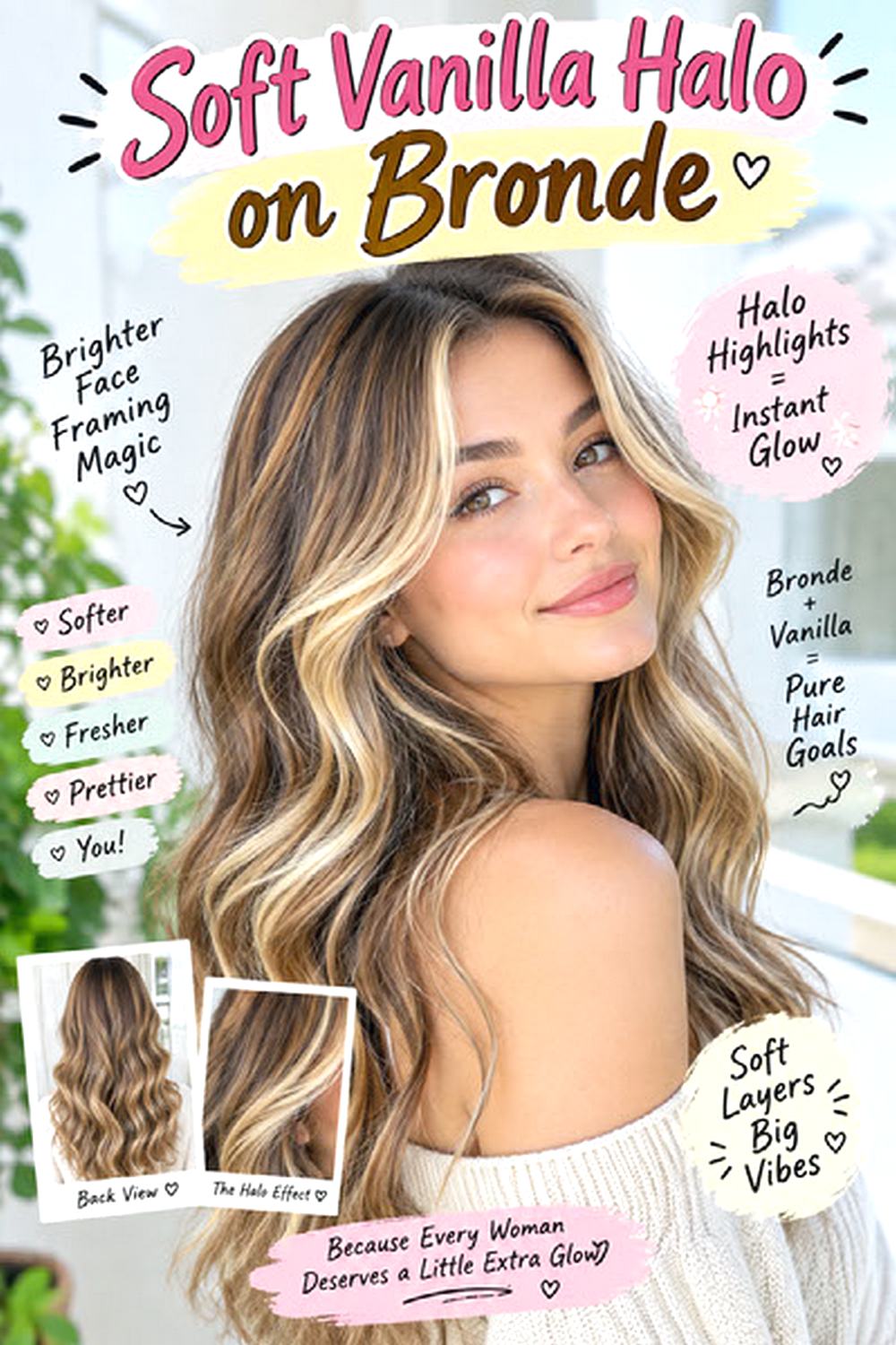 Soft Vanilla Halo on Bronde