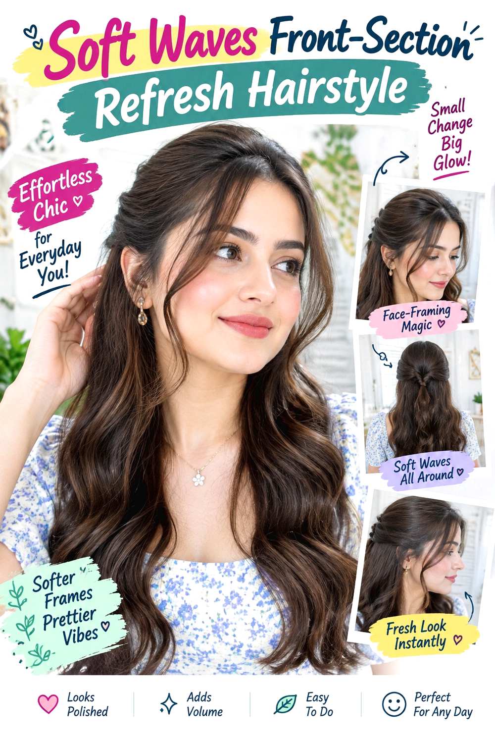 Soft Waves Front-Section Refresh Hairstyle