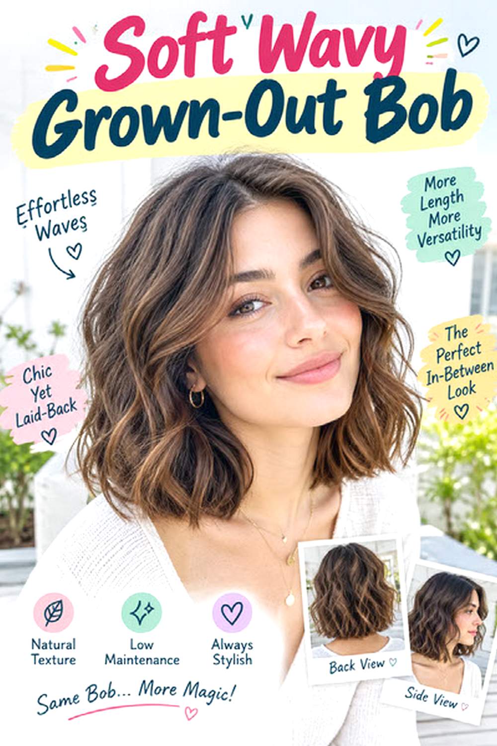 Soft Wavy Grown-Out Bob