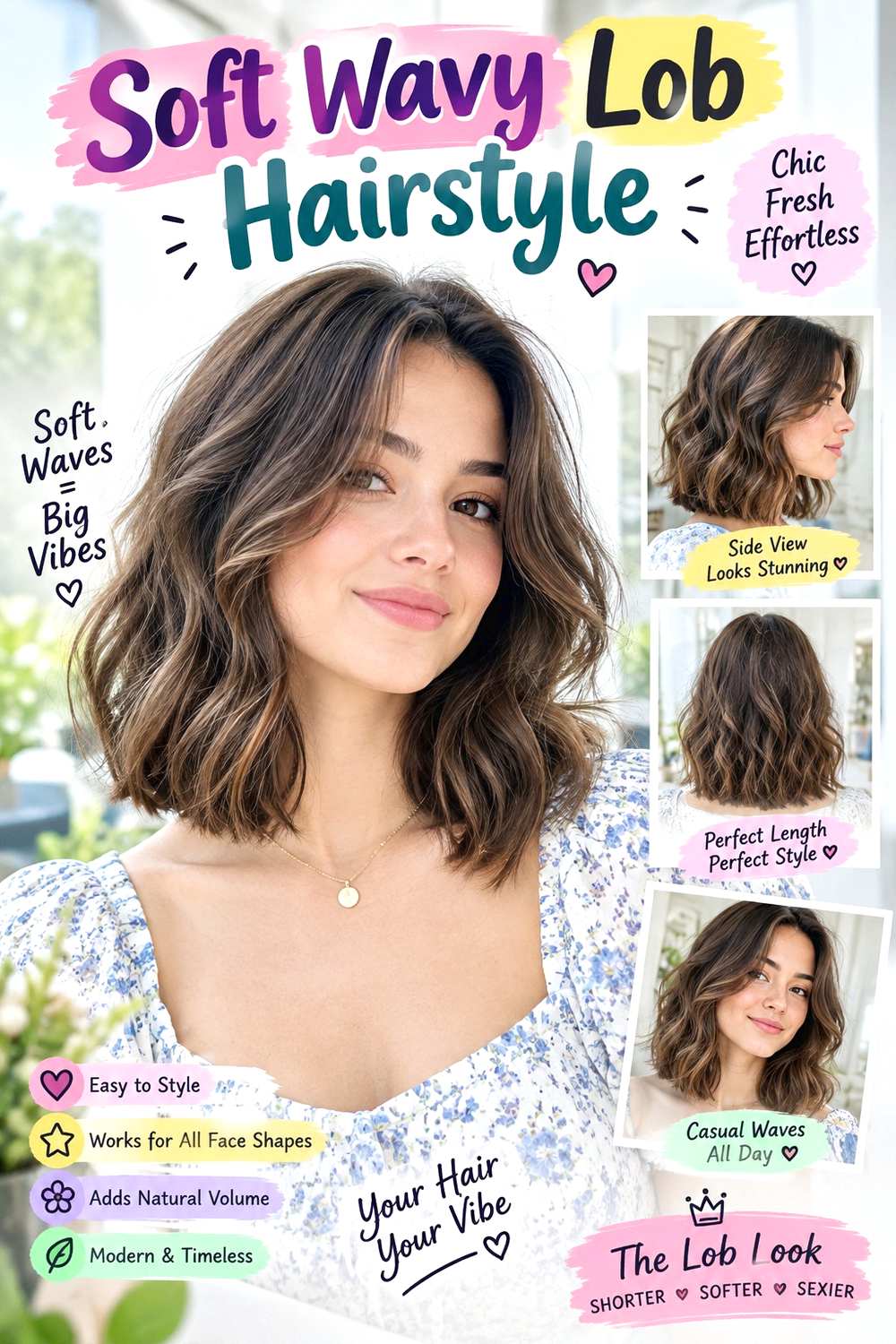 Soft Wavy Lob Hairstyle
