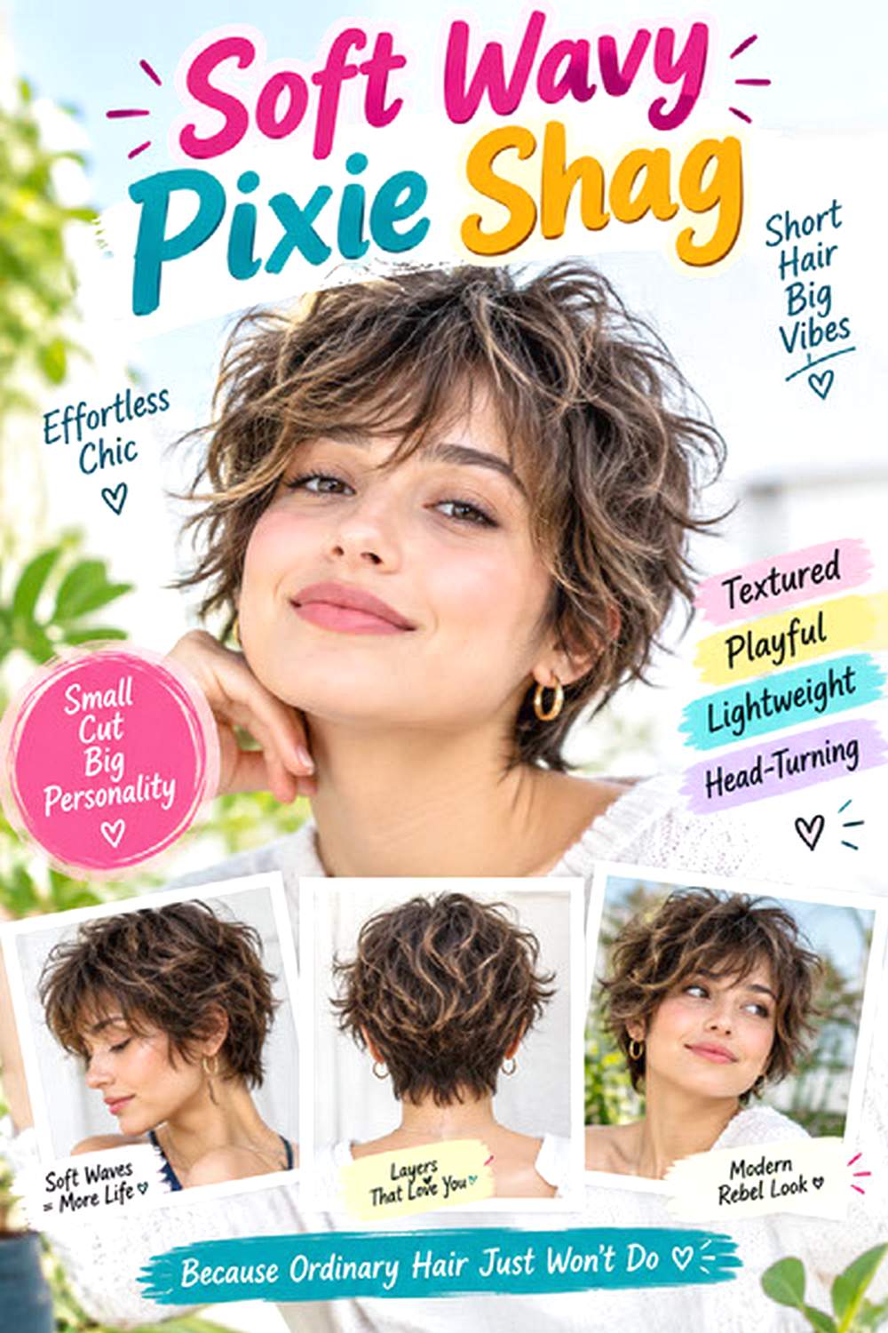 Soft Wavy Pixie Shag