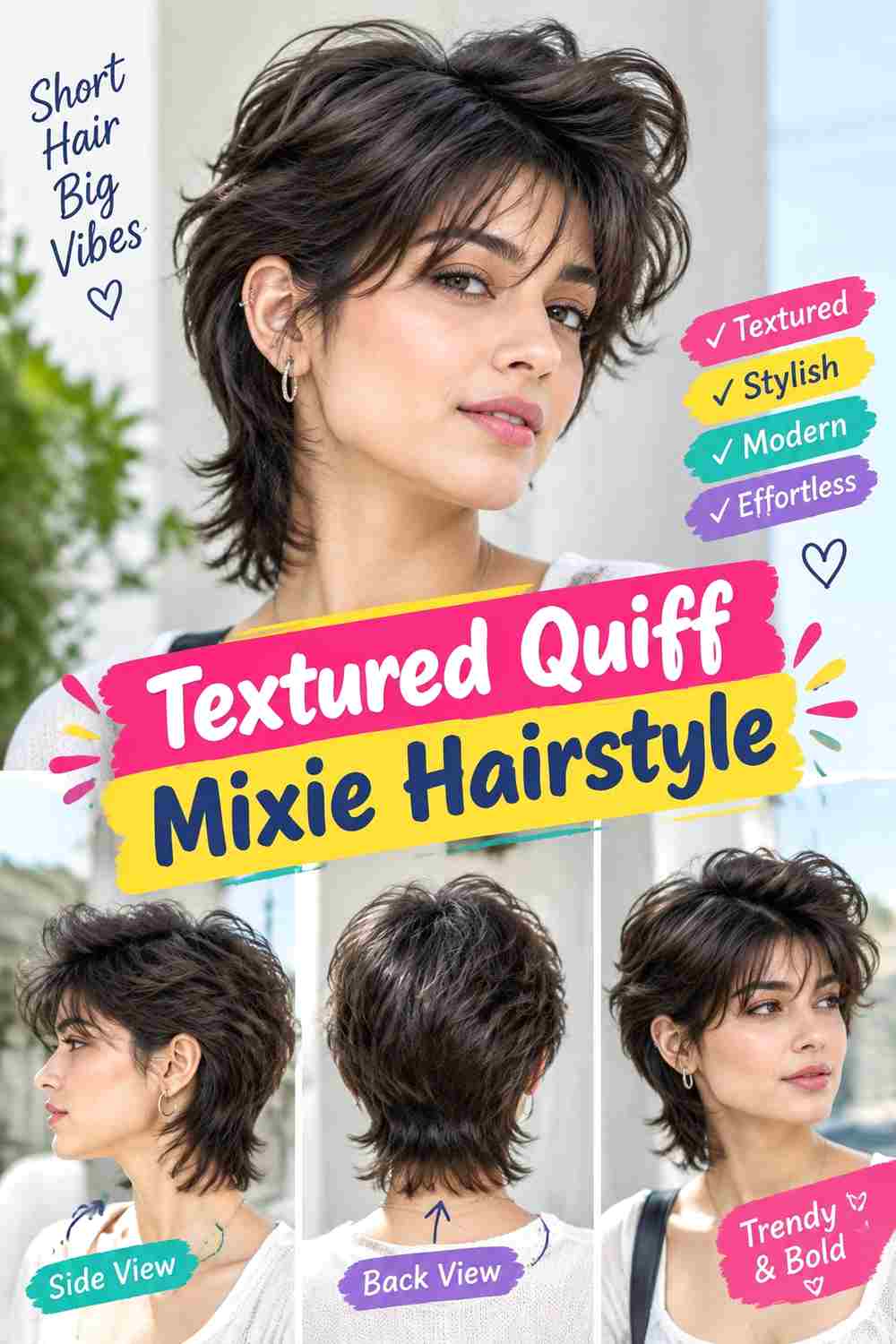 Textured Quiff Mixie Hairstyle