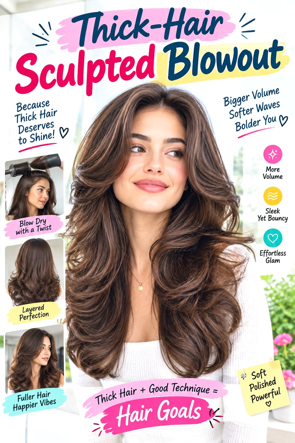 Thick-Hair Sculpted Blowout
