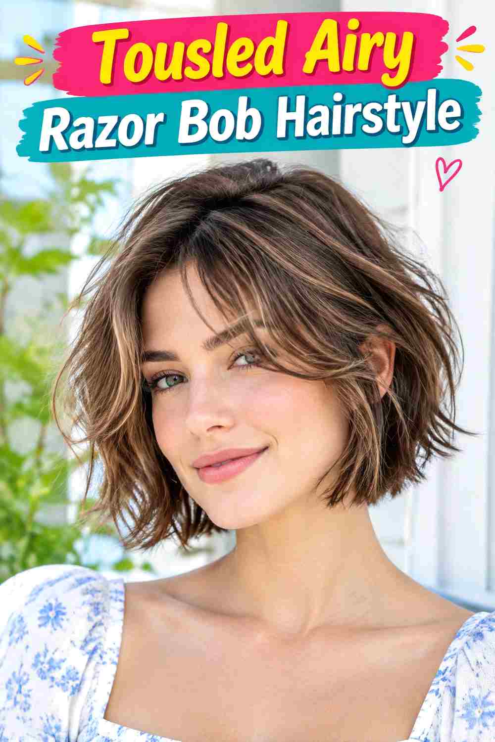 Tousled Airy Razor Bob Hairstyle