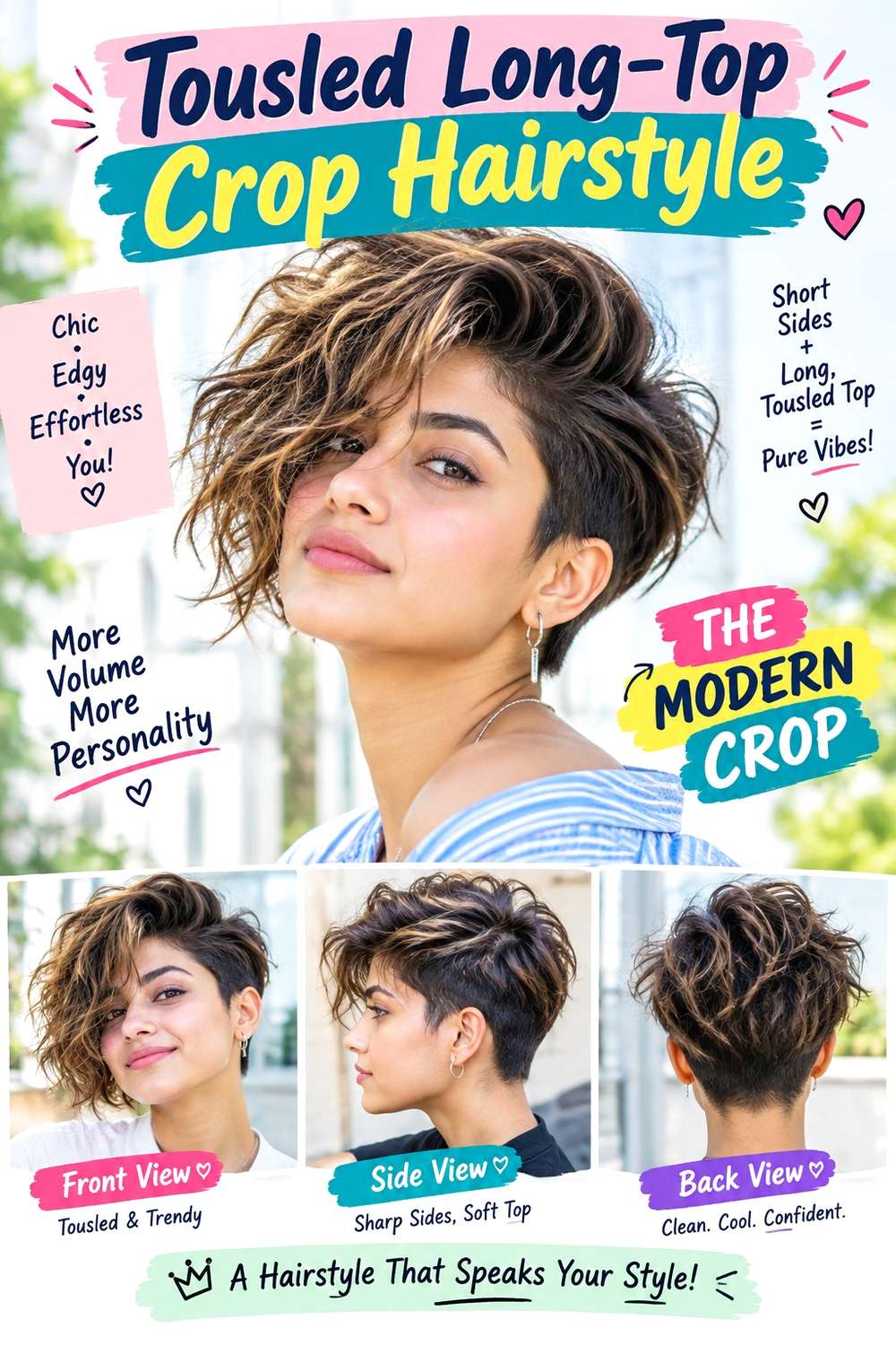 Tousled Long-Top Crop Hairstyle
