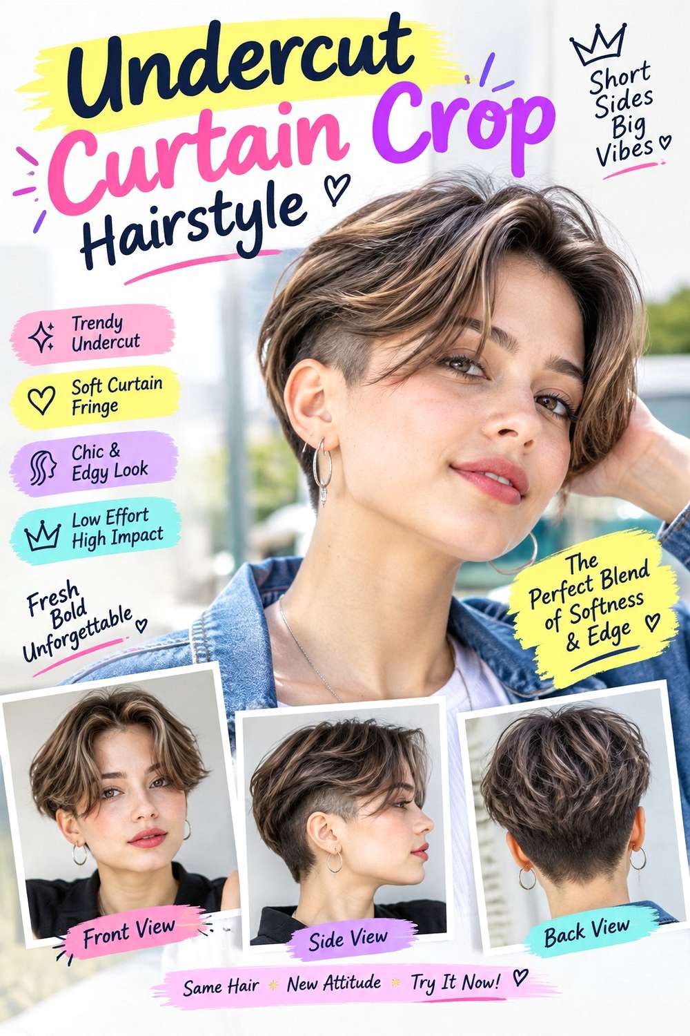 Undercut Curtain Crop Hairstyle