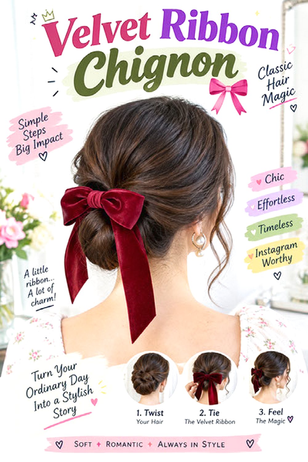 Velvet Ribbon Chignon