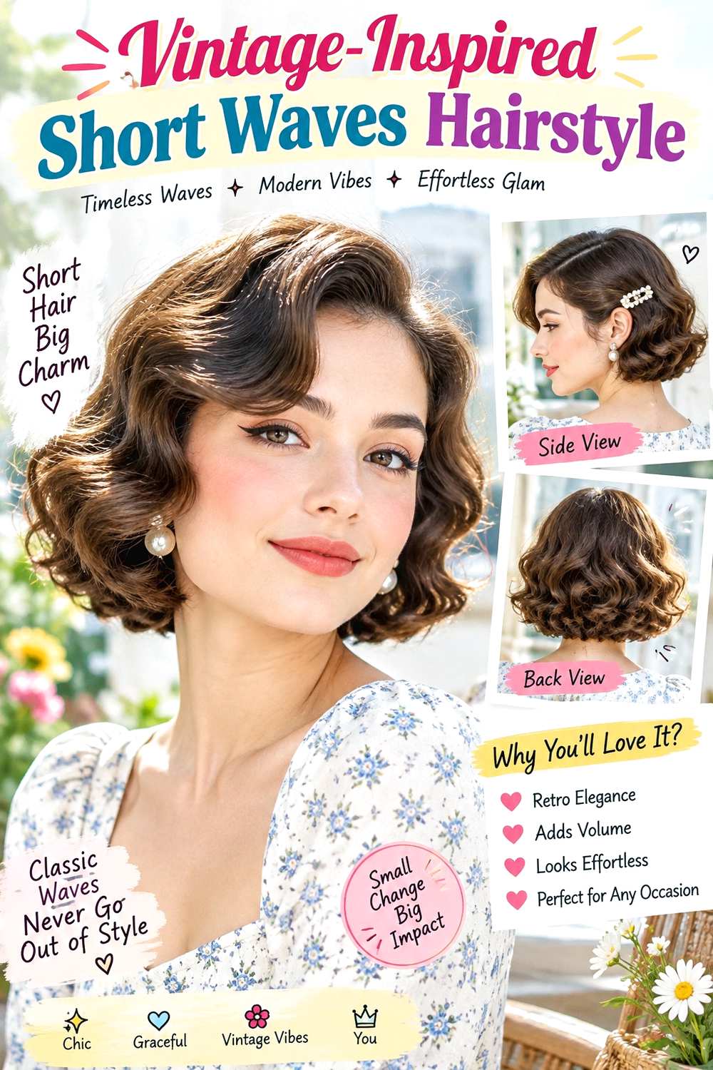Vintage-Inspired Short Waves Hairstyle
