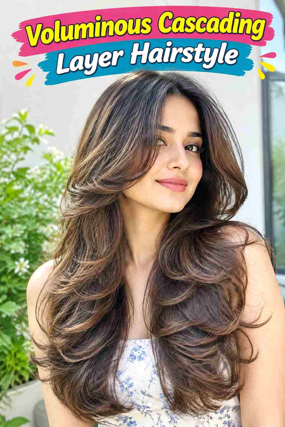 Voluminous Cascading Layer Hairstyle