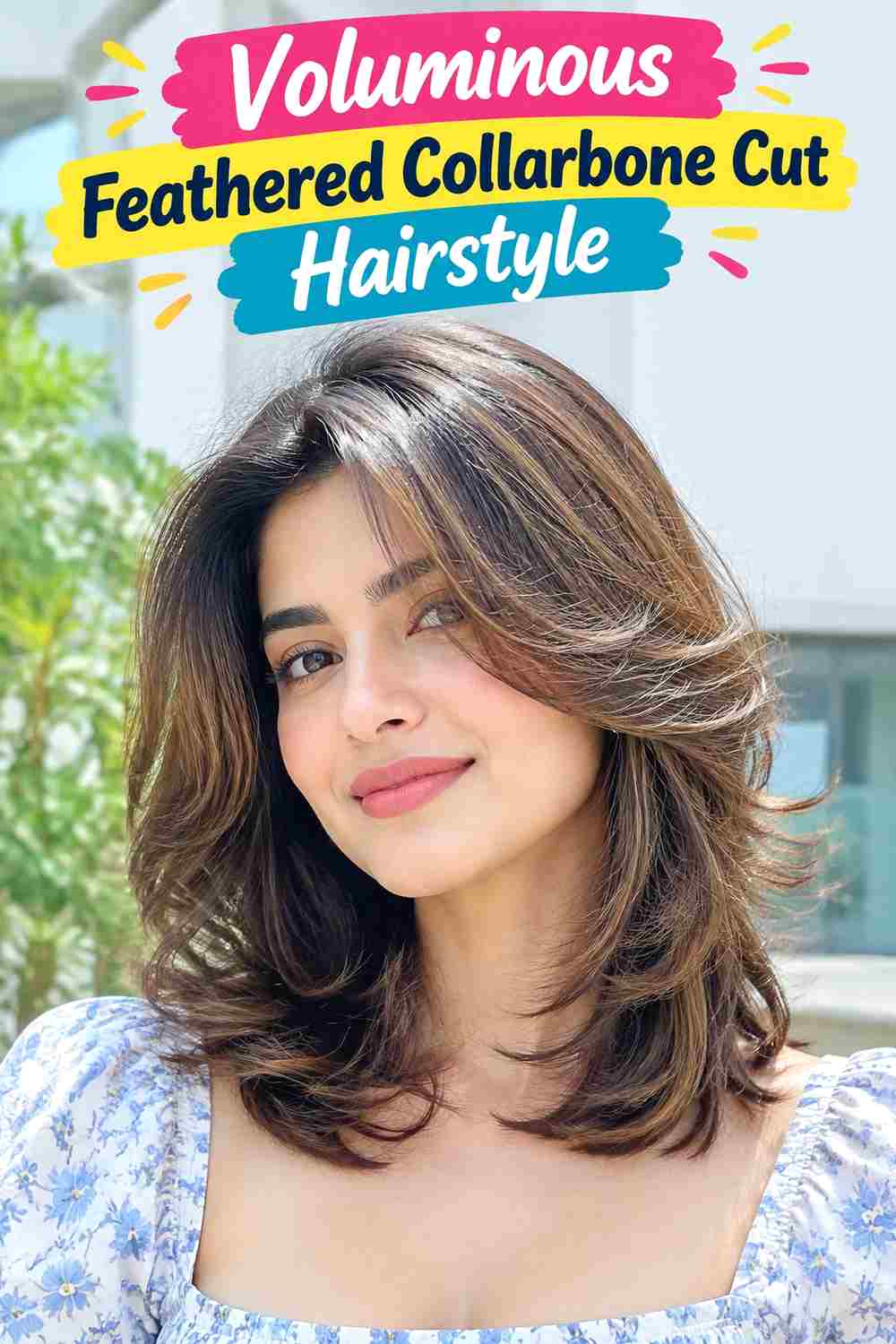 Voluminous Feathered Collarbone Cut Hairstyle