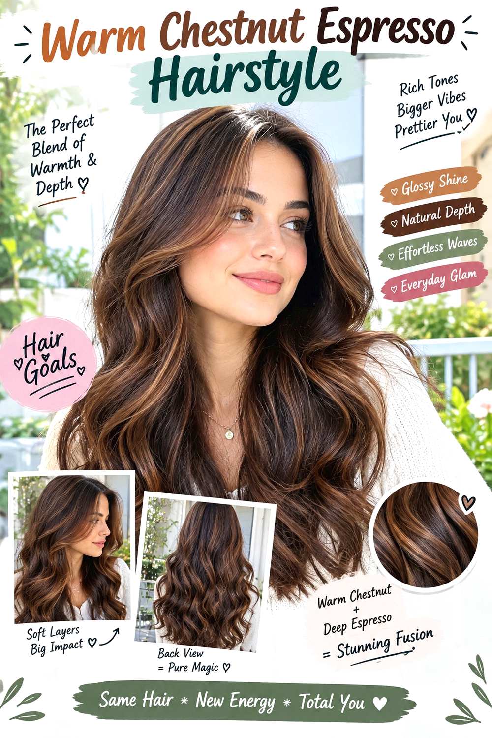 Warm Chestnut Espresso Hairstyle