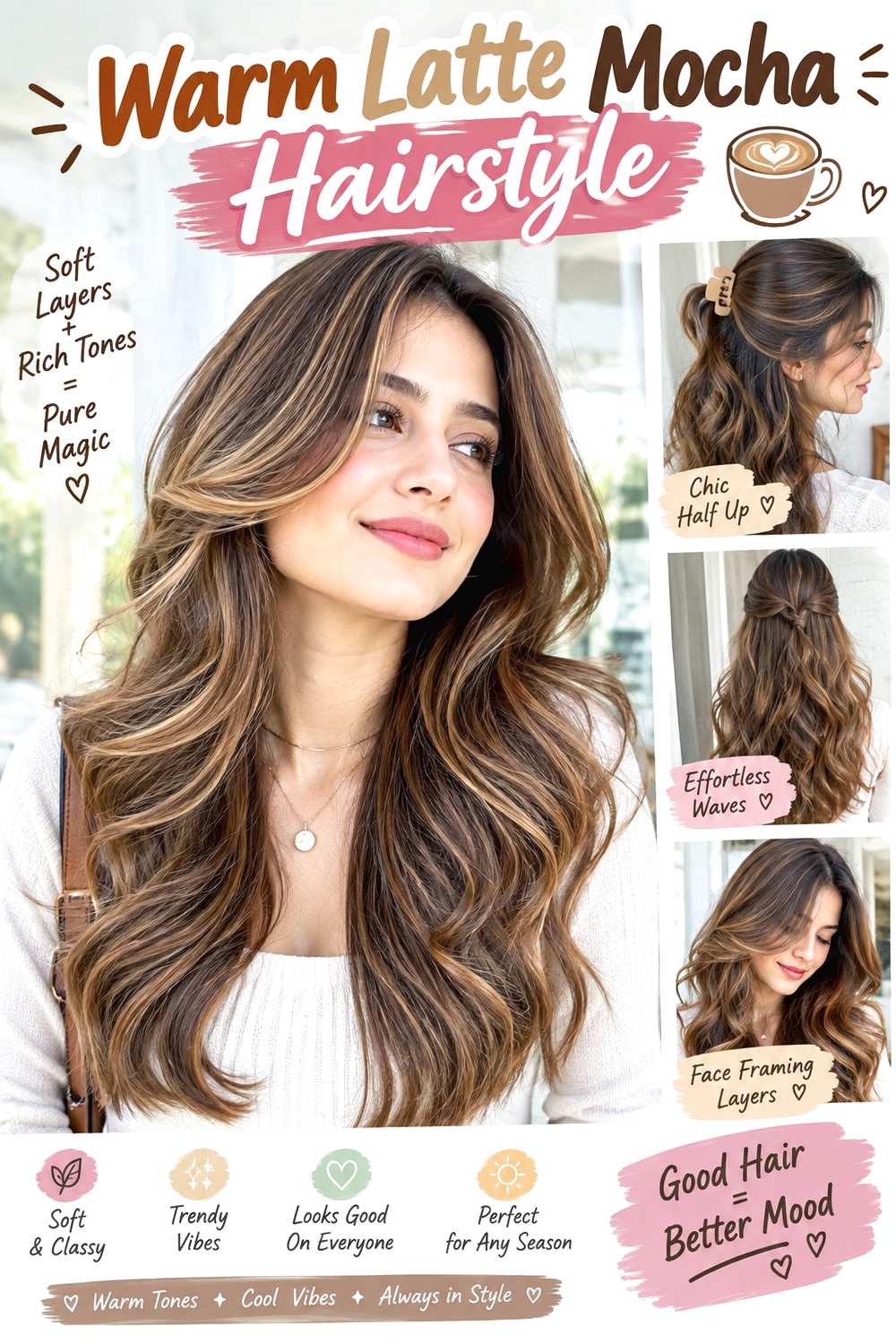 Warm Latte Mocha Hairstyle