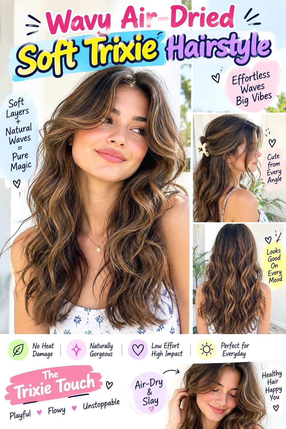 Wavy Air-Dried Soft Trixie Hairstyle