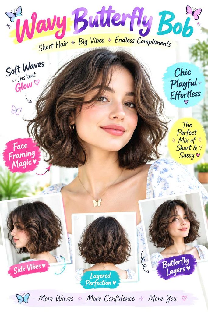 Wavy Butterfly Bob