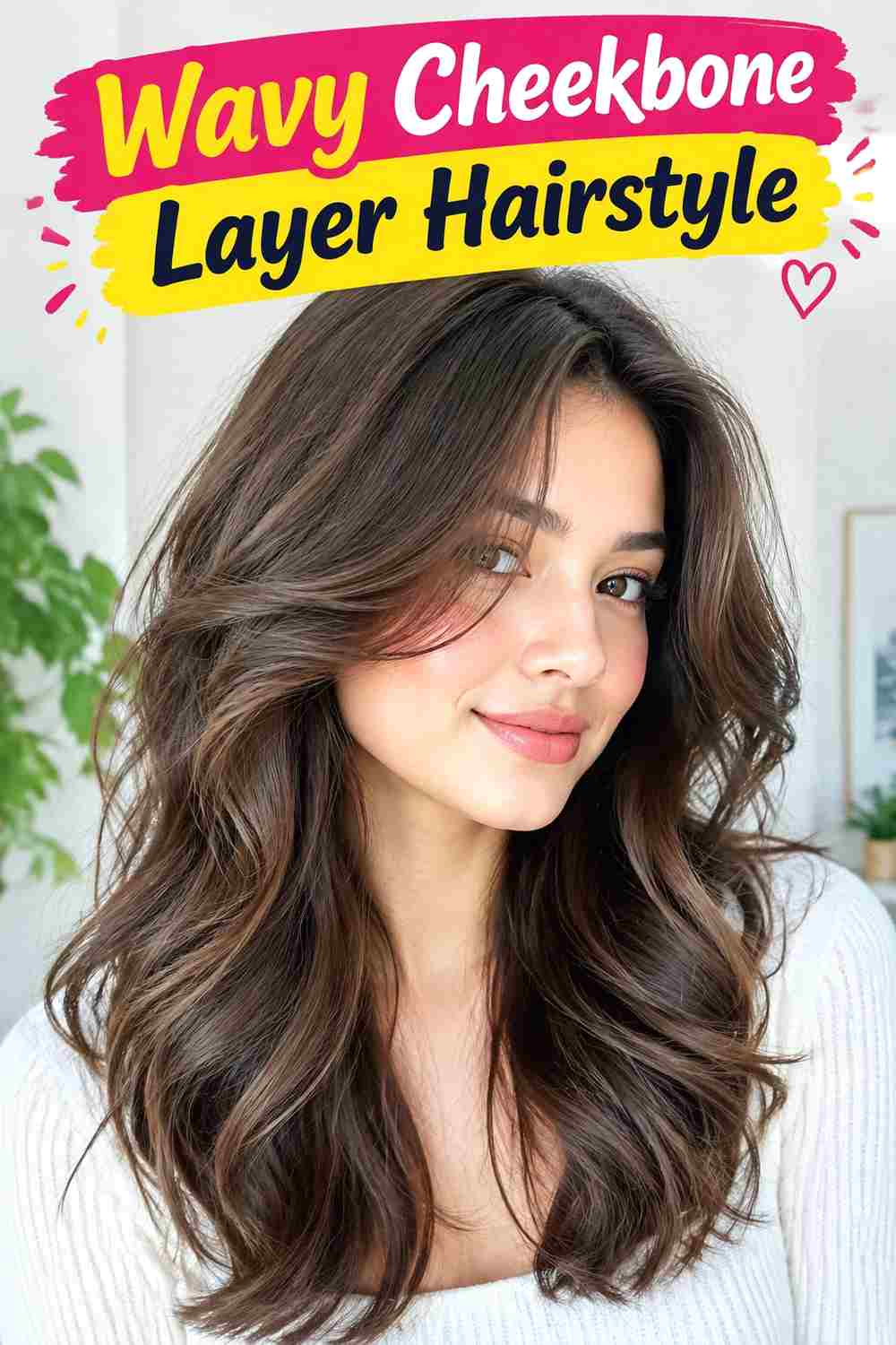 Wavy Cheekbone Layer Hairstyle