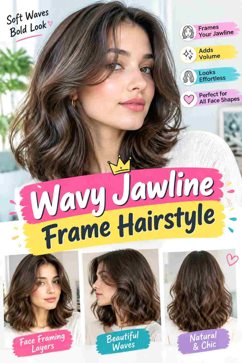 Wavy Jawline Frame Hairstyle