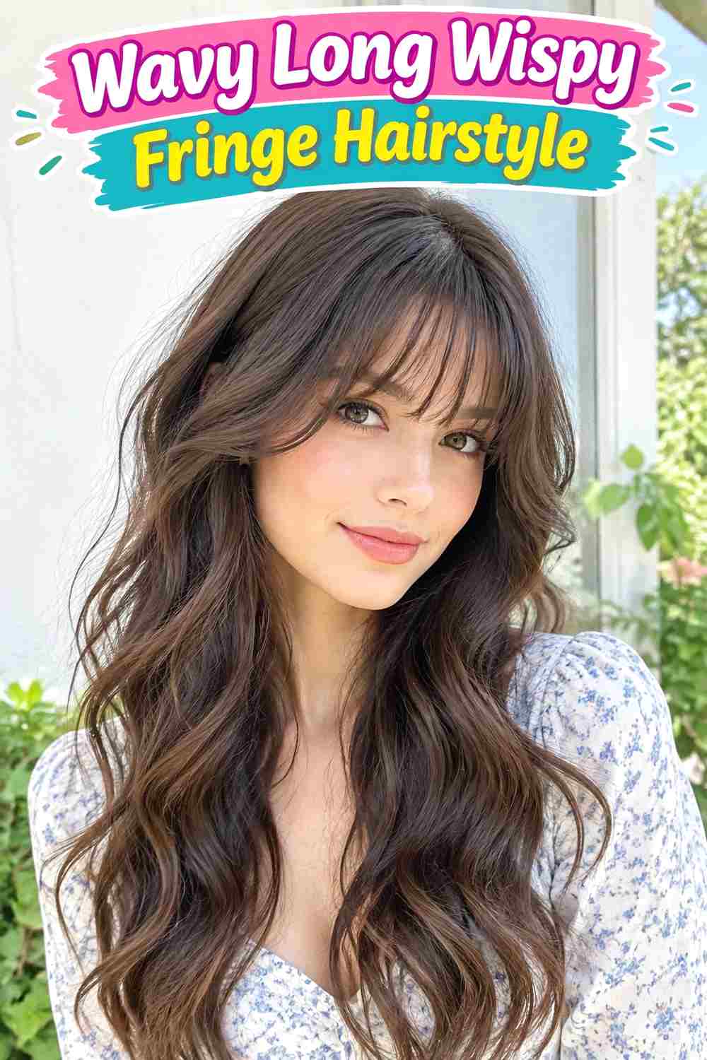 Wavy Long Wispy Fringe Hairstyle
