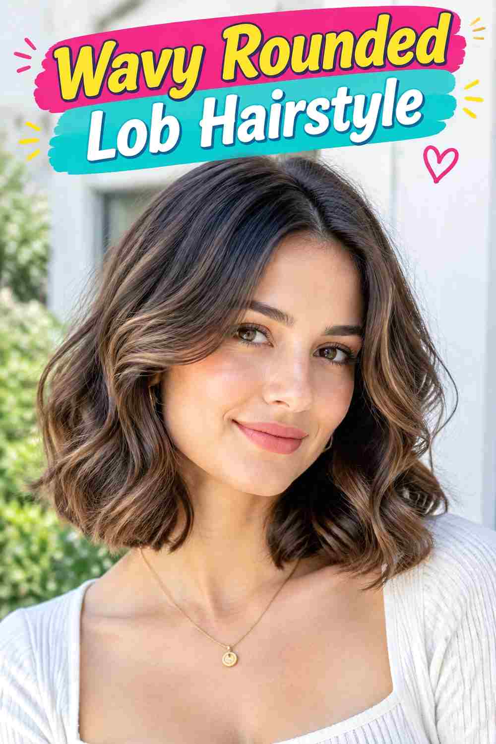 Wavy Rounded Lob Hairstyle