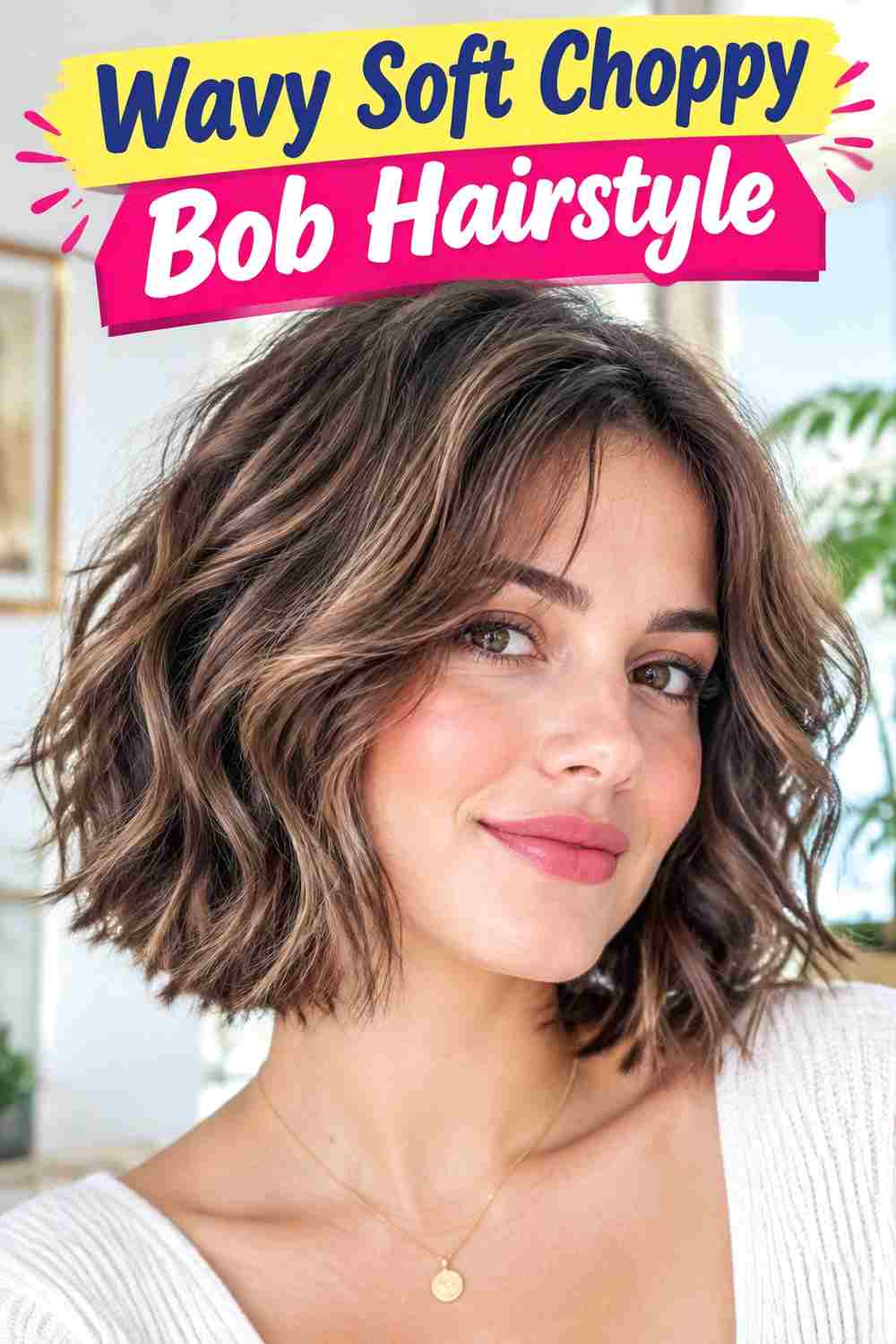 Wavy Soft Choppy Bob Hairstyle