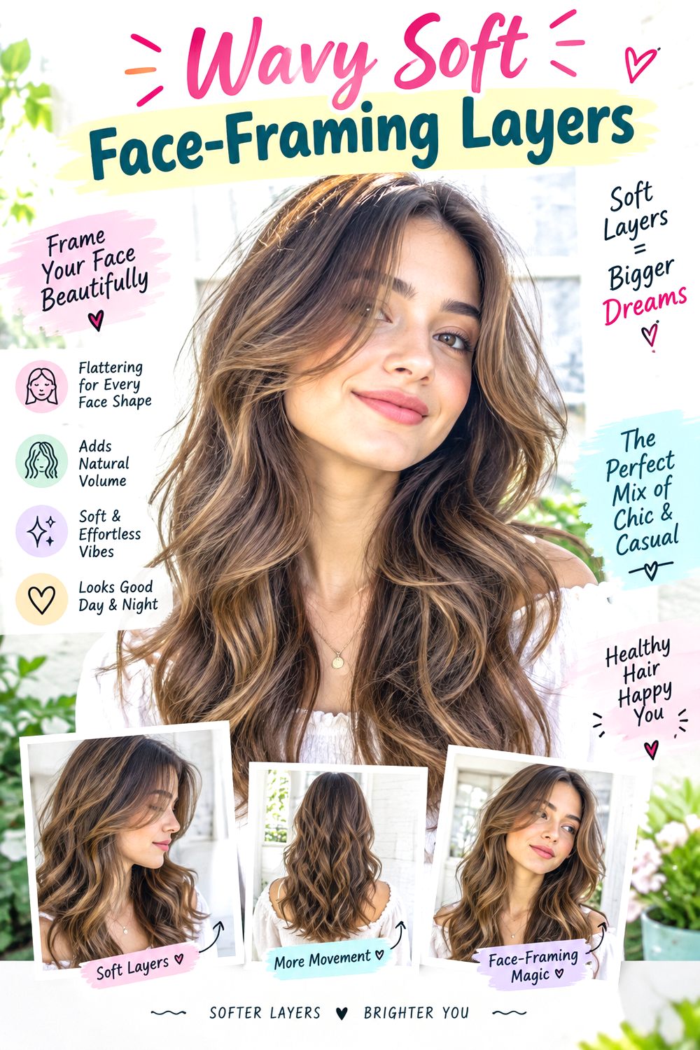 Wavy Soft Face-Framing Layers Hairstyle