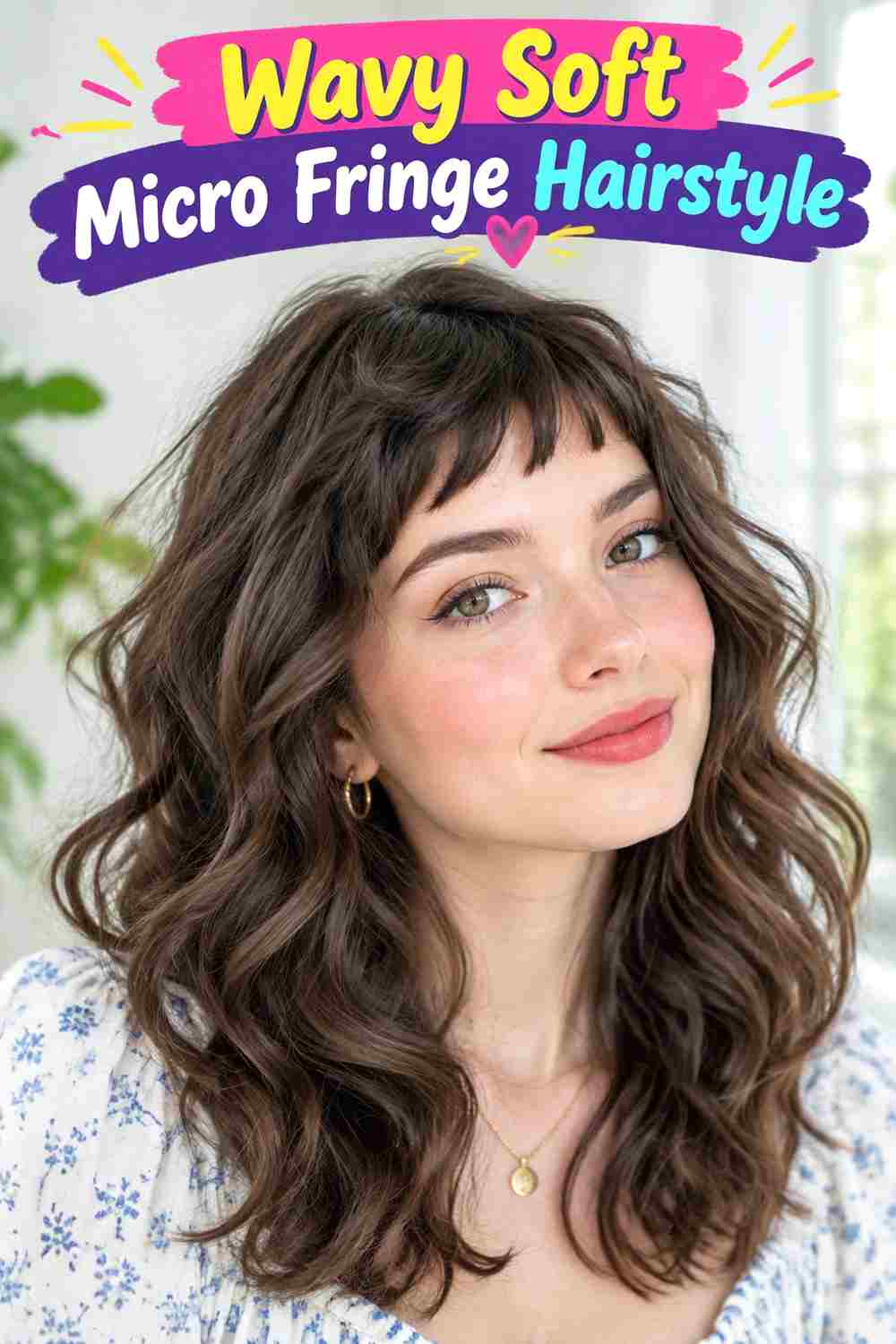 Wavy Soft Micro Fringe Hairstyle