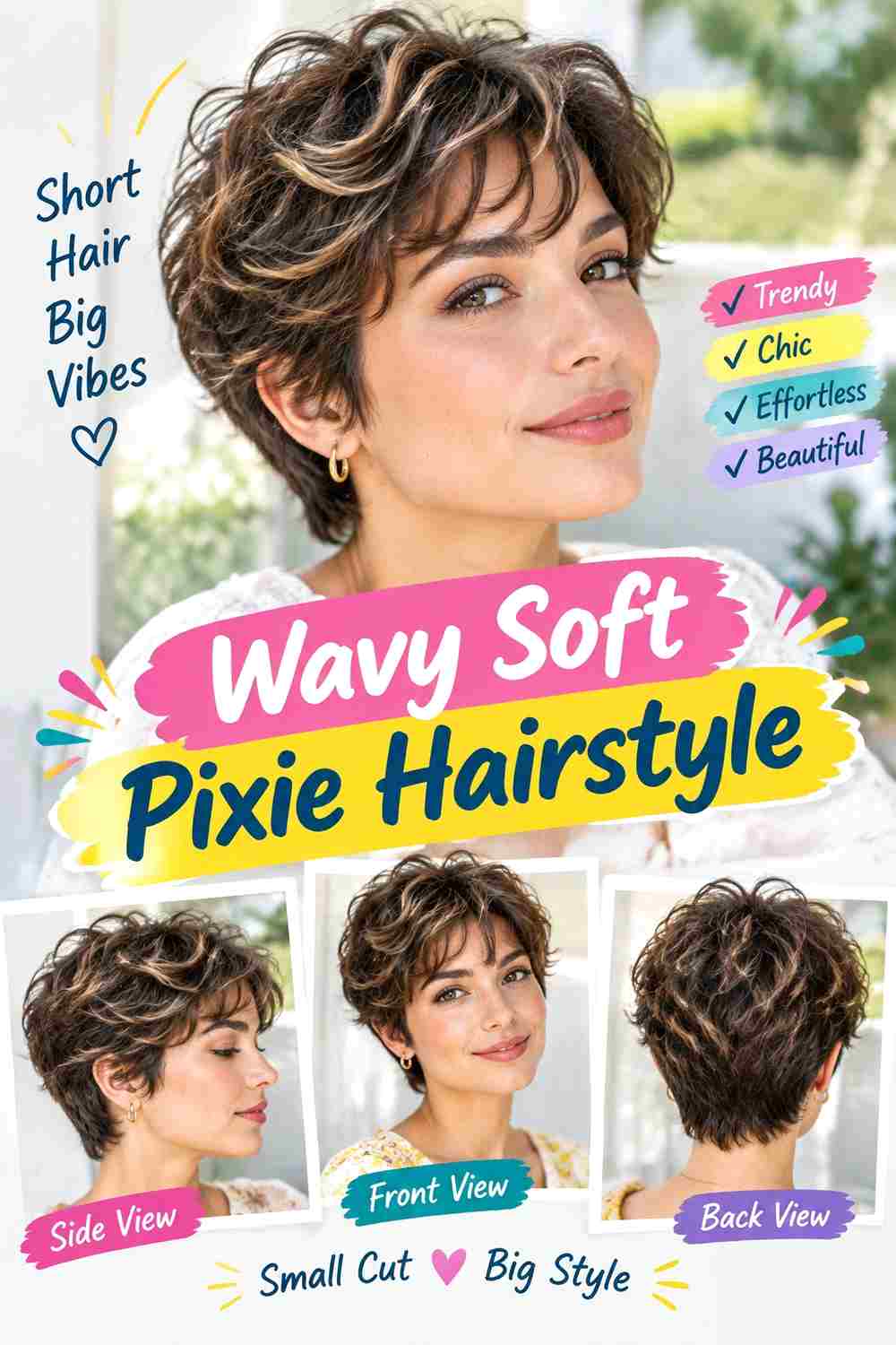 Wavy Soft Pixie Hairstyle