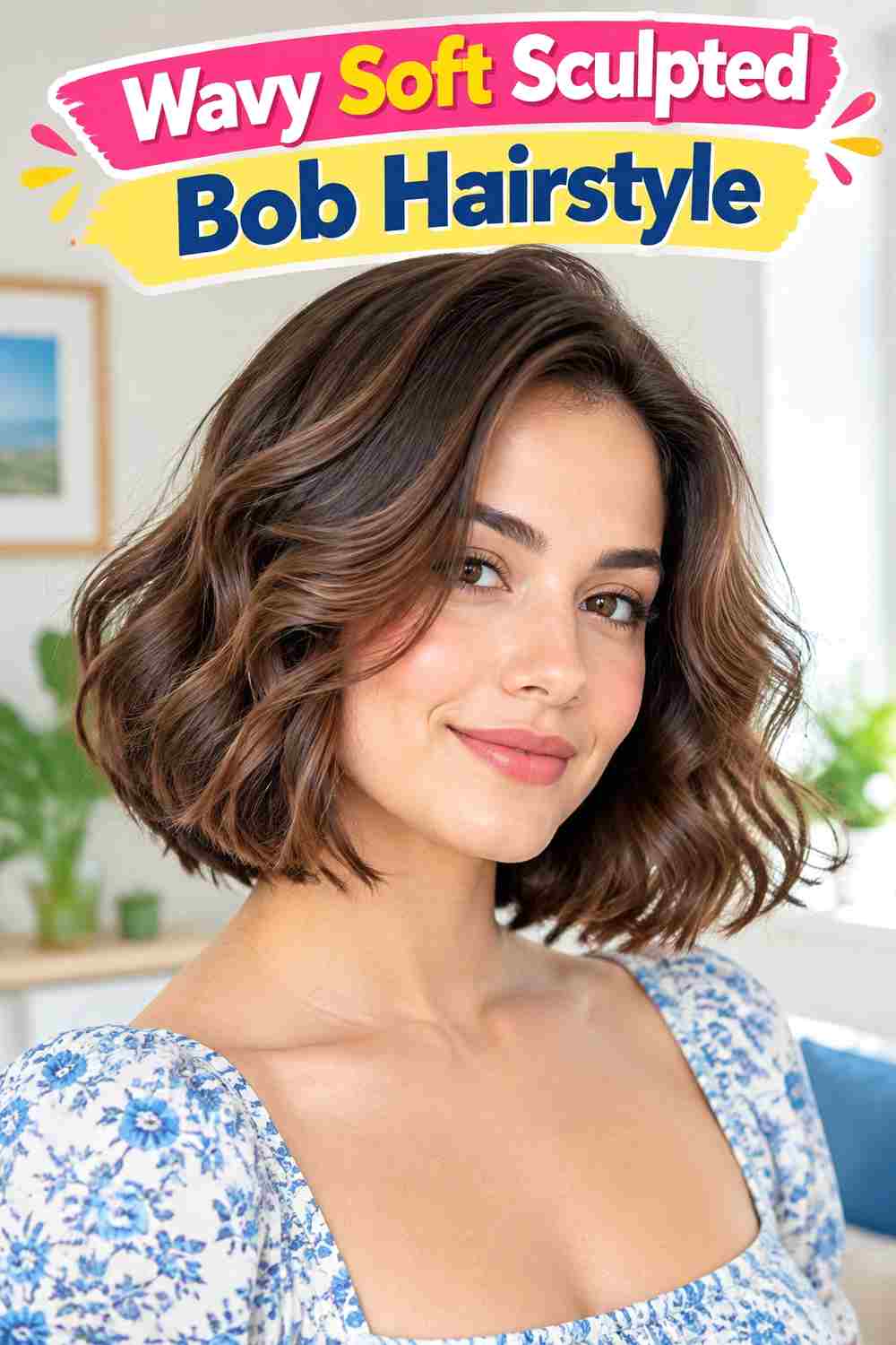 Wavy Soft Sculpted Bob Hairstyle