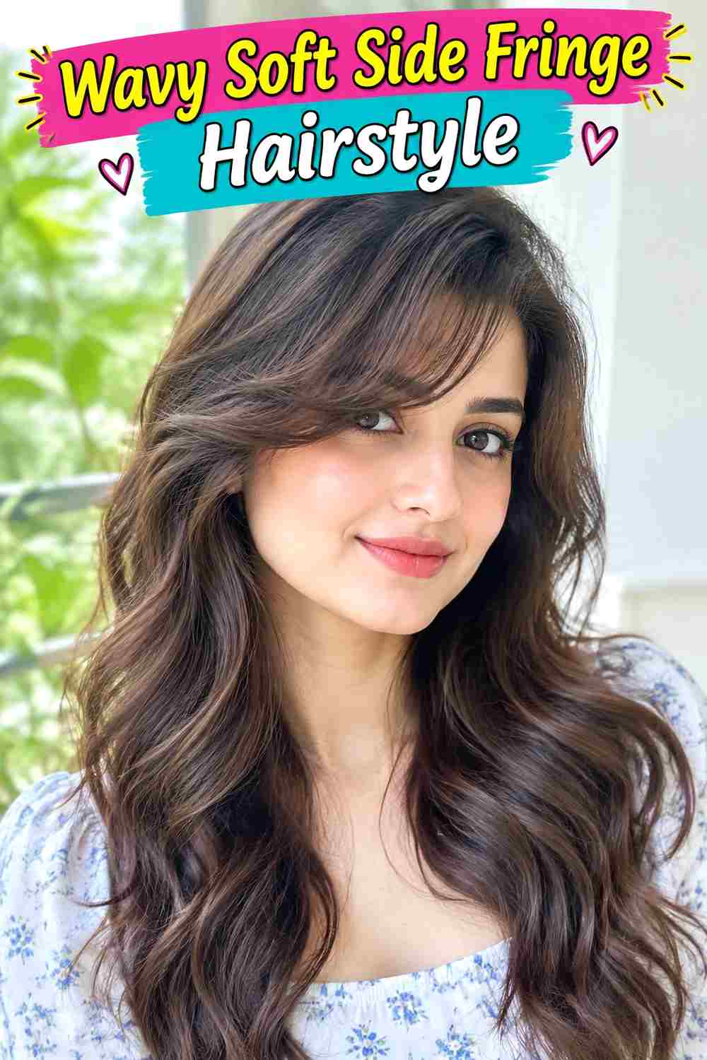 Wavy Soft Side Fringe Hairstyle