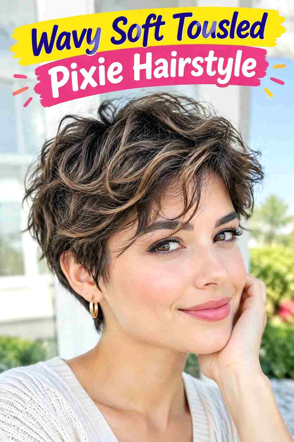 Wavy Soft Tousled Pixie Hairstyle
