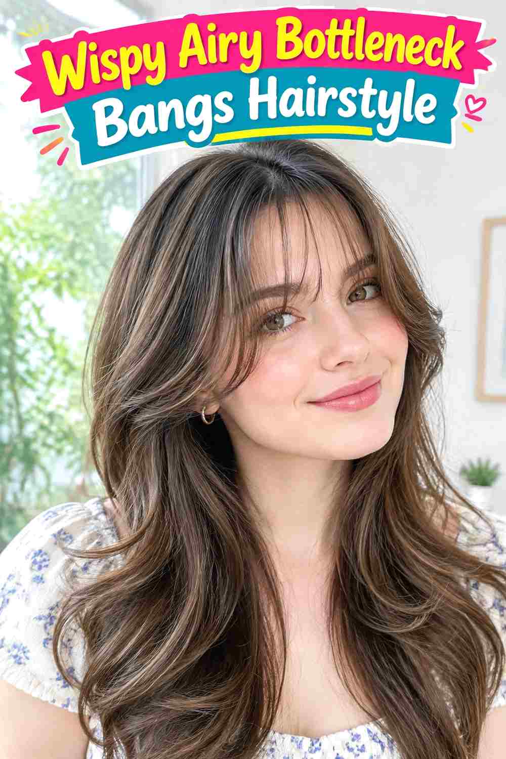Wispy Airy Bottleneck Bangs Hairstyle