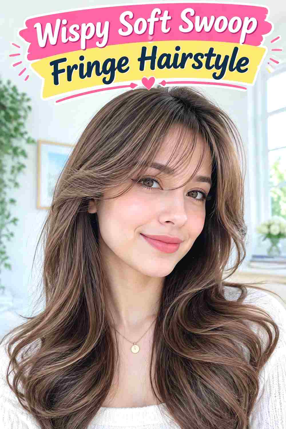 Wispy Soft Swoop Fringe Hairstyle